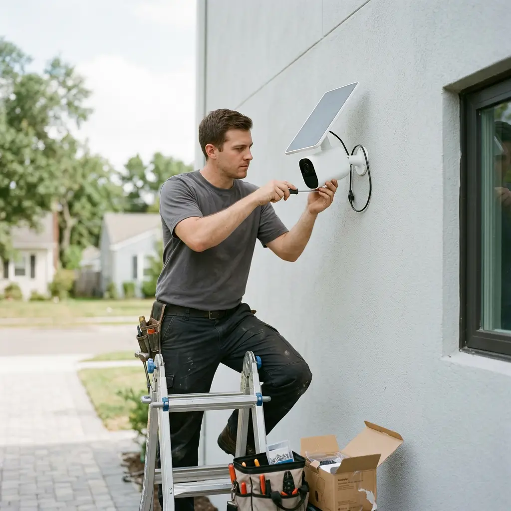 Security Camera Installation service in progress