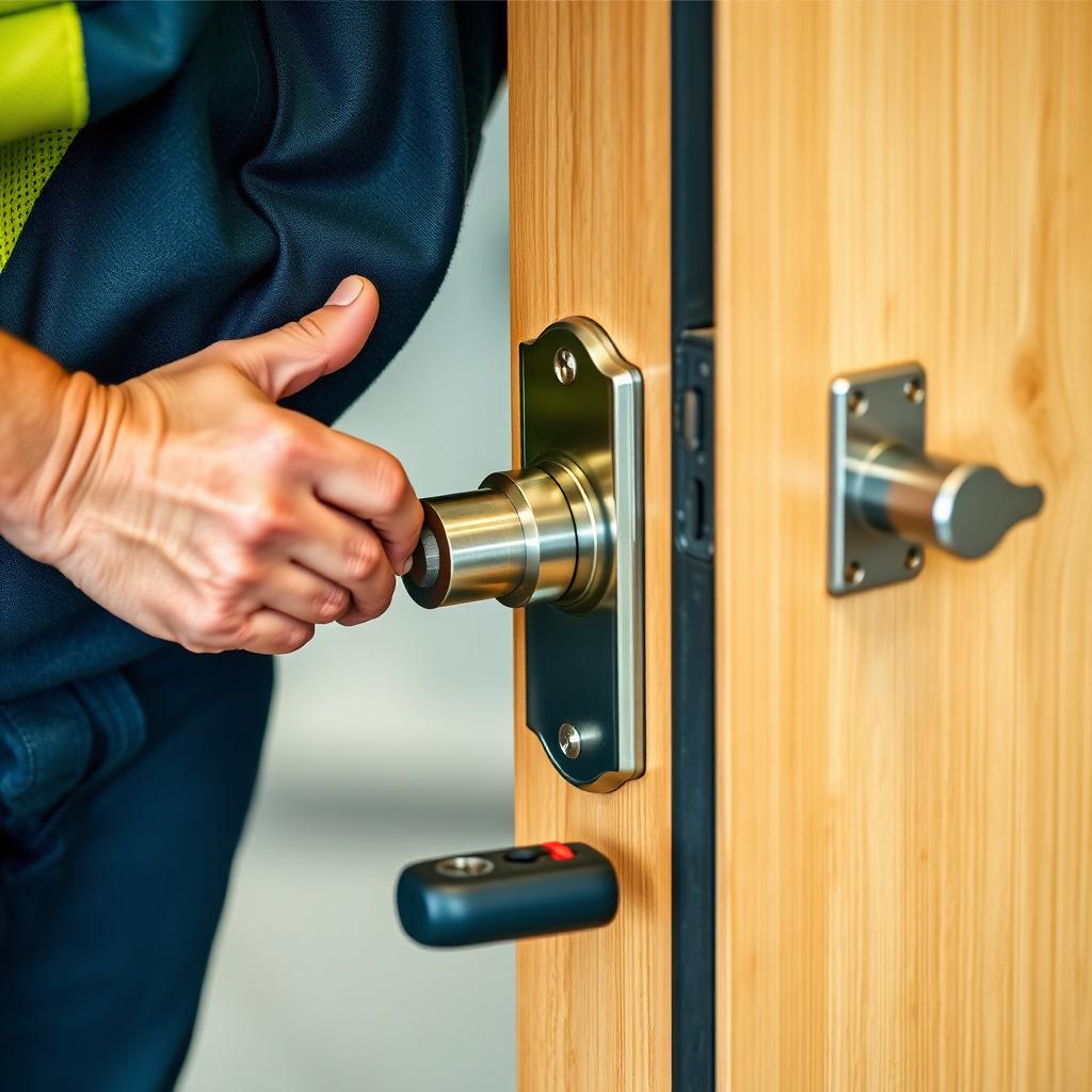 Commercial Lockout Services service in progress