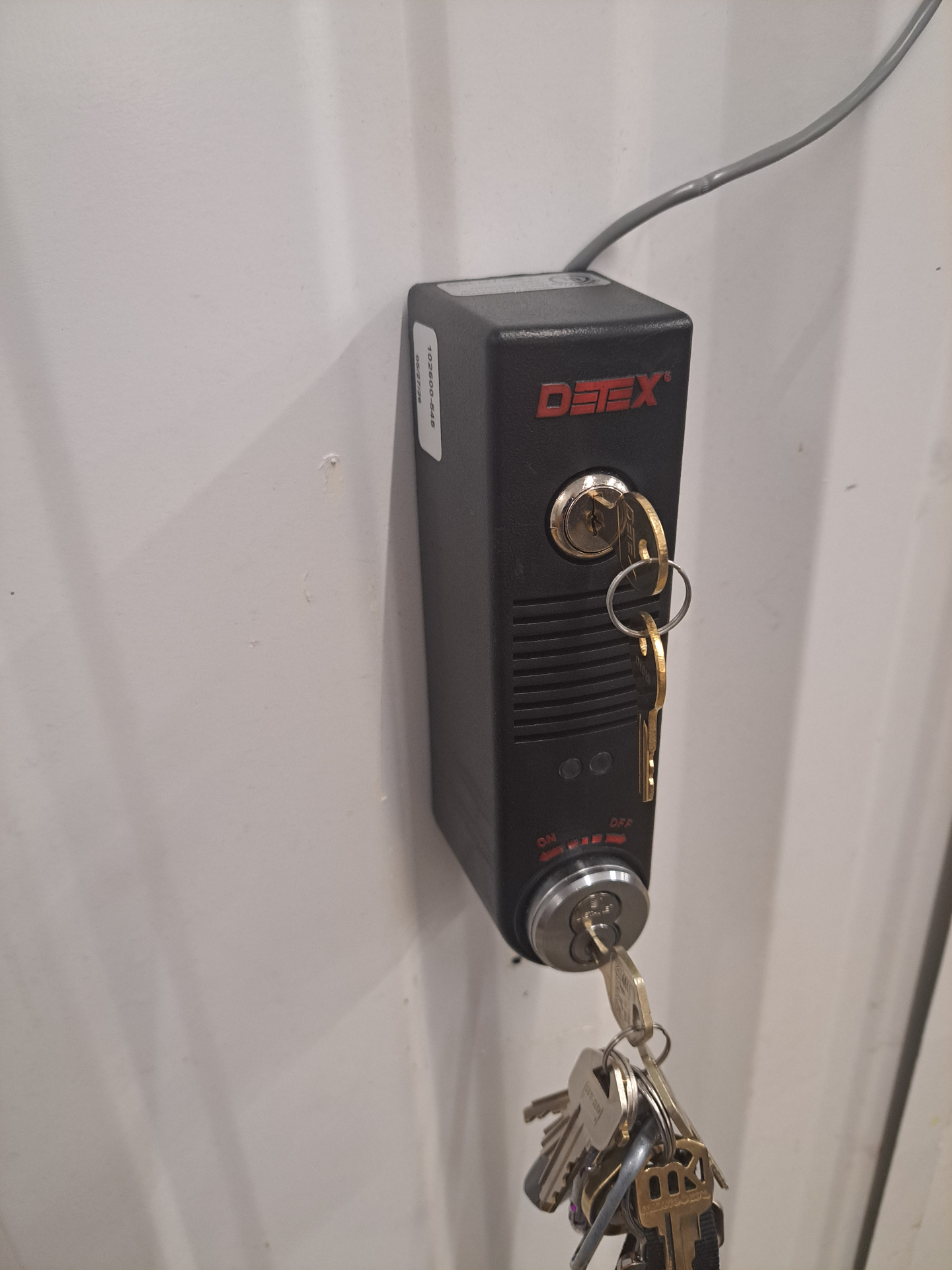 Detex key switch service call